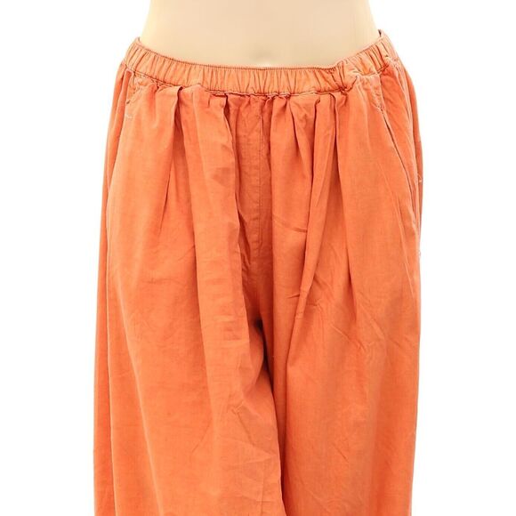 Free People To The Sky Parachute Pants Pull-on Low-Rise Solid Smocked XS 270584 - Picture 6 of 8